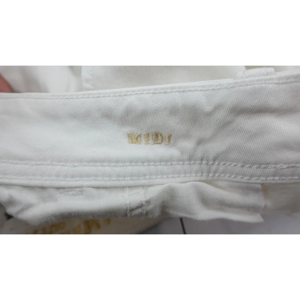 American Eagle Outfitters Womens‎ Shorts White Stretch Mid Rise Pockets 4